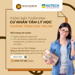 Thông báo tuyển sinh: Cử nhân ngành Tâm lý học – Chương trình hoc trực tuyến